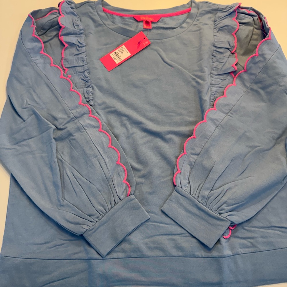Lilly Pulitzer Blue Peri Suzy Sweatshirt